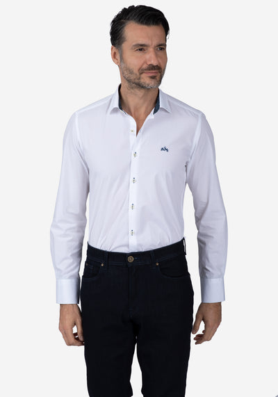 Anti-Wrinkle White Poplin Shirt