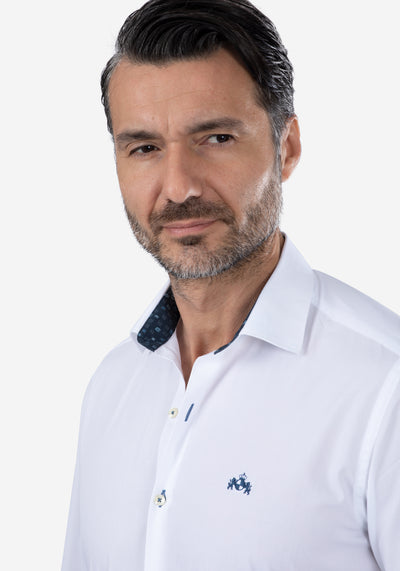 Anti-Wrinkle White Poplin Shirt