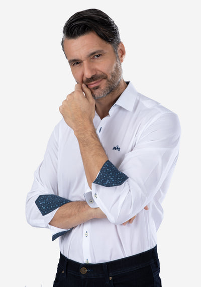 Anti-Wrinkle White Poplin Shirt
