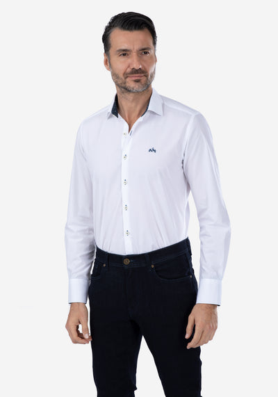 Anti-Wrinkle White Poplin Shirt