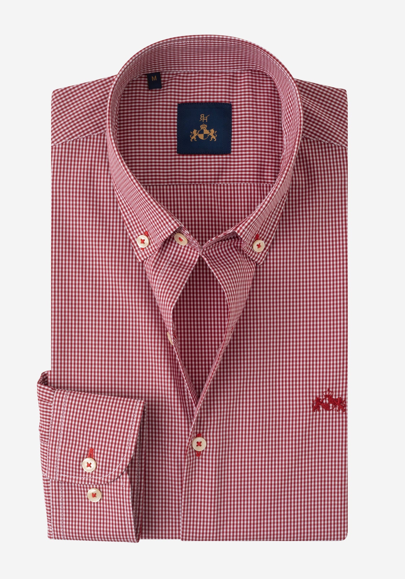 Red Checked Cotton Lycra Shirt