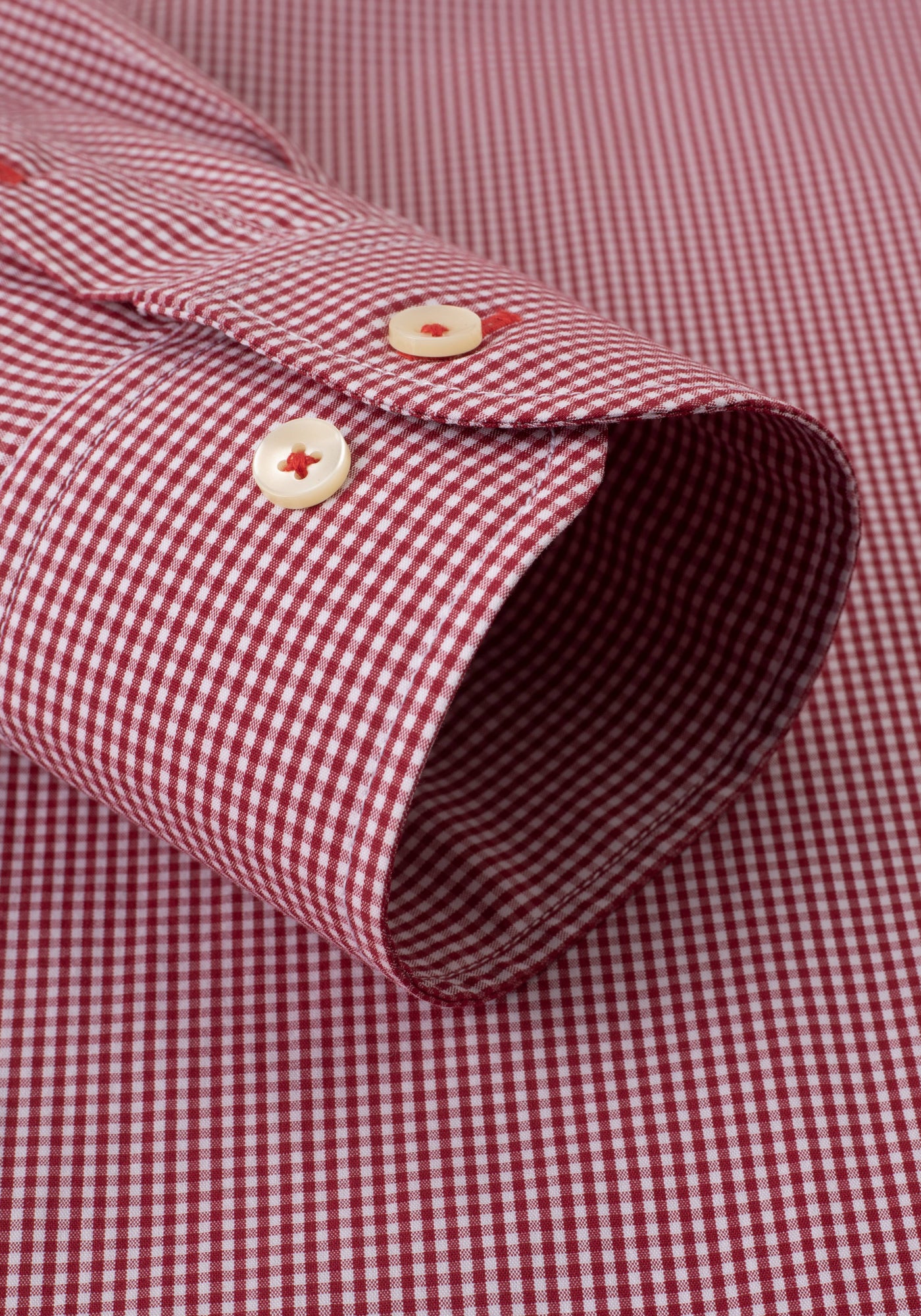 Red Checked Cotton Lycra Shirt