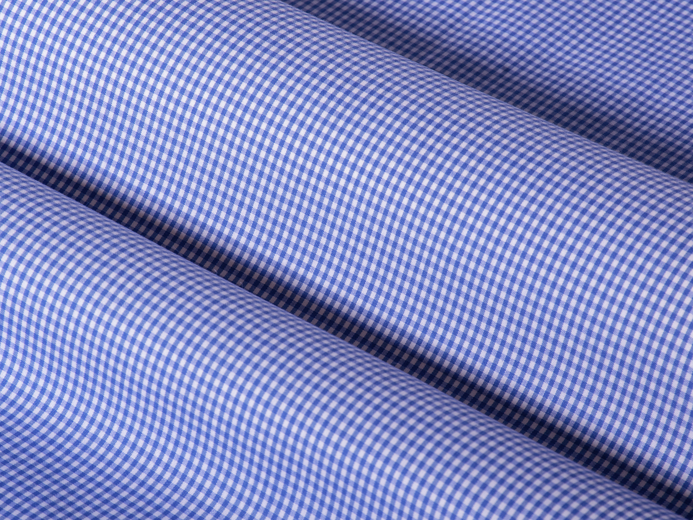 Blue Checked Cotton Lycra Shirt