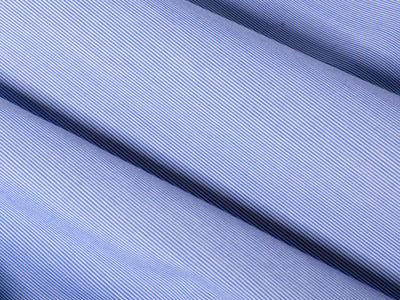 Blue Stripe Cotton Lycra Shirt