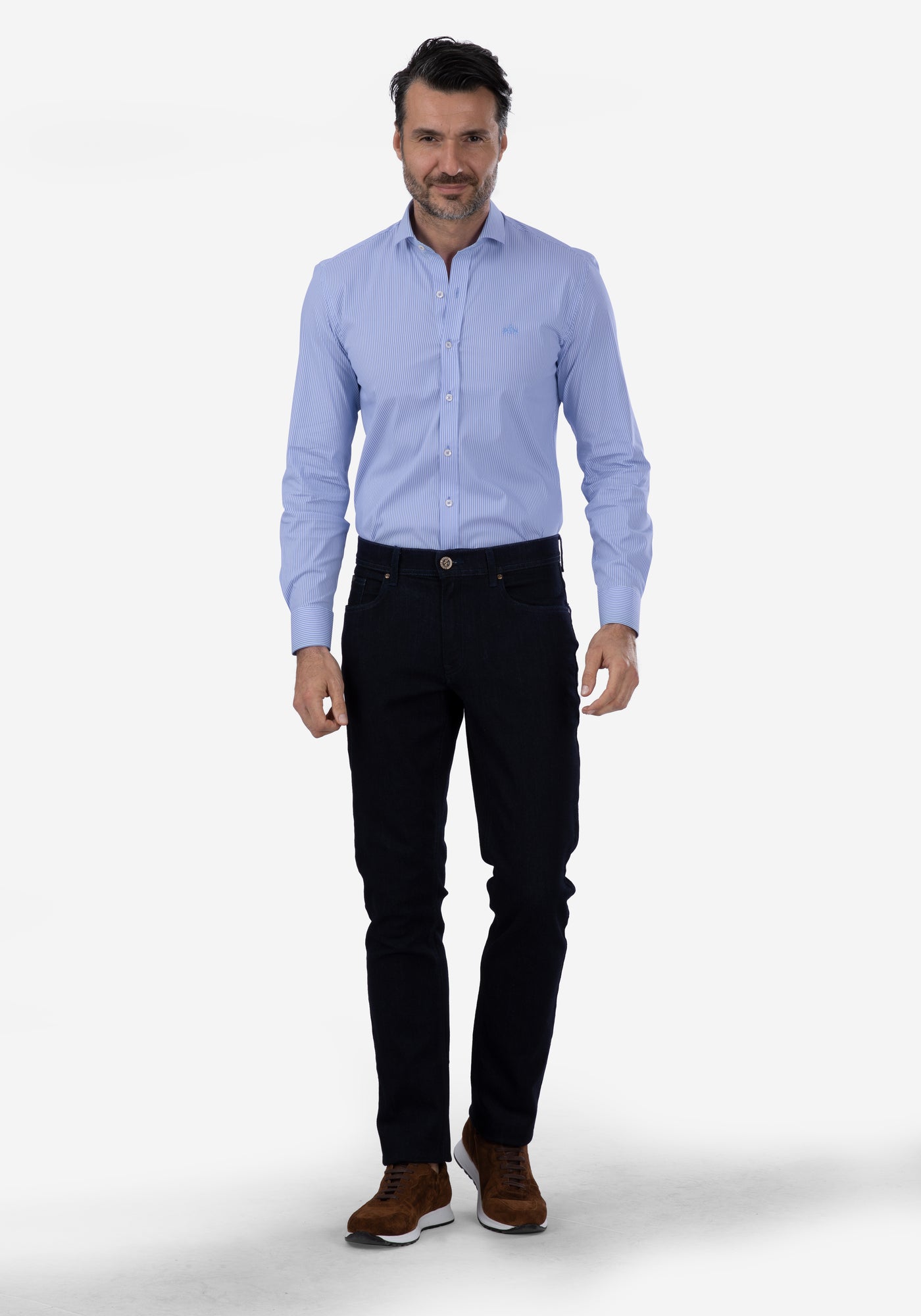 Contemporary-fit Jeans in Dark-Blue Denim