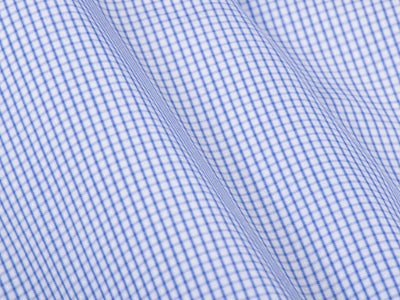 Sky Blue Checked Poplin Shirt