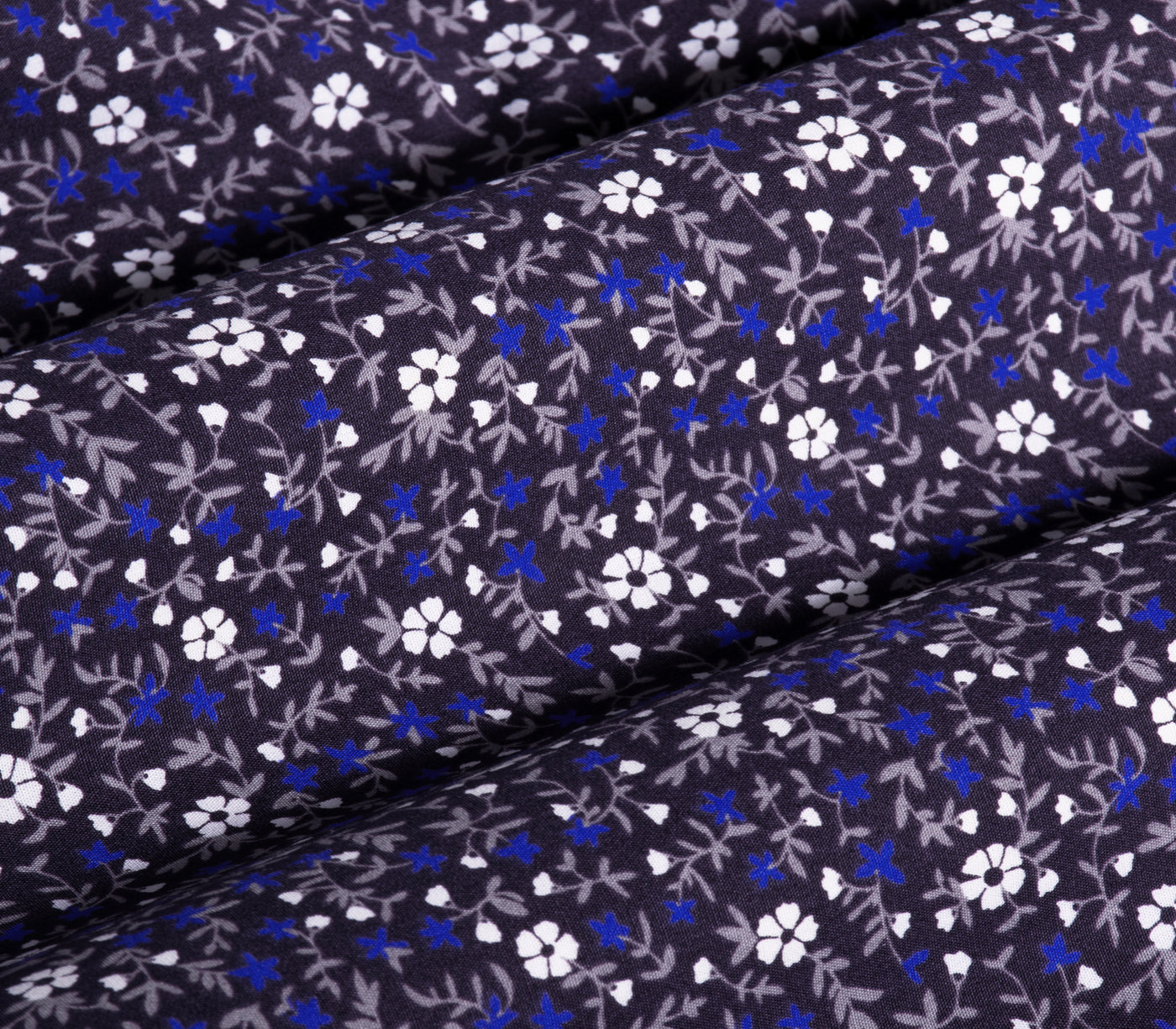 Navy White Floral Poplin Shirt