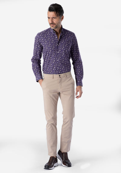 Sand-Beige Gabardine