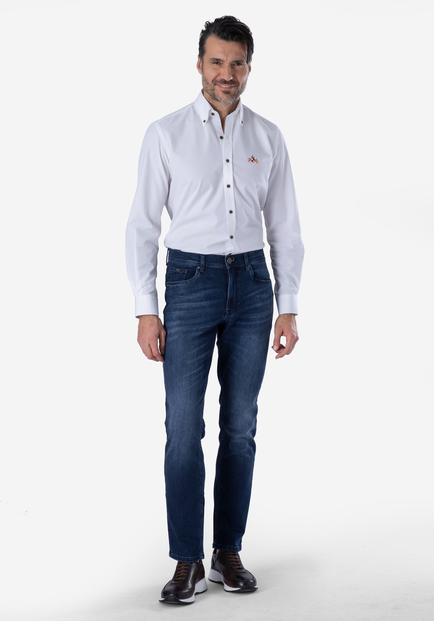 Contemporary-fit Jeans in Dark Blue Denim
