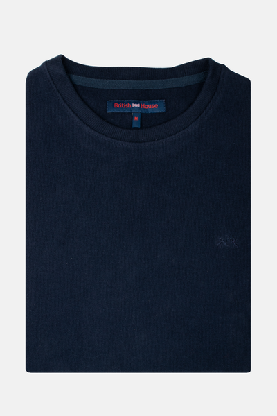 Midnight Blue Cotton Sweatshirt