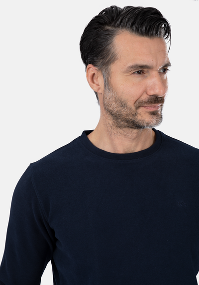 Midnight Blue Cotton Sweatshirt
