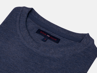 Blue Gray Cotton Sweatshirt