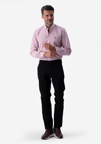 Barn Red Stripe Poplin Shirt