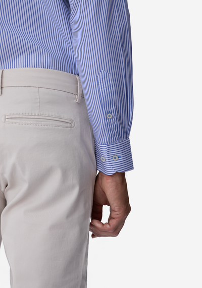 Steel Blue Stripe Poplin Shirt