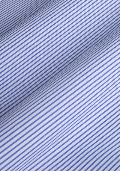 Steel Blue Stripe Poplin Shirt