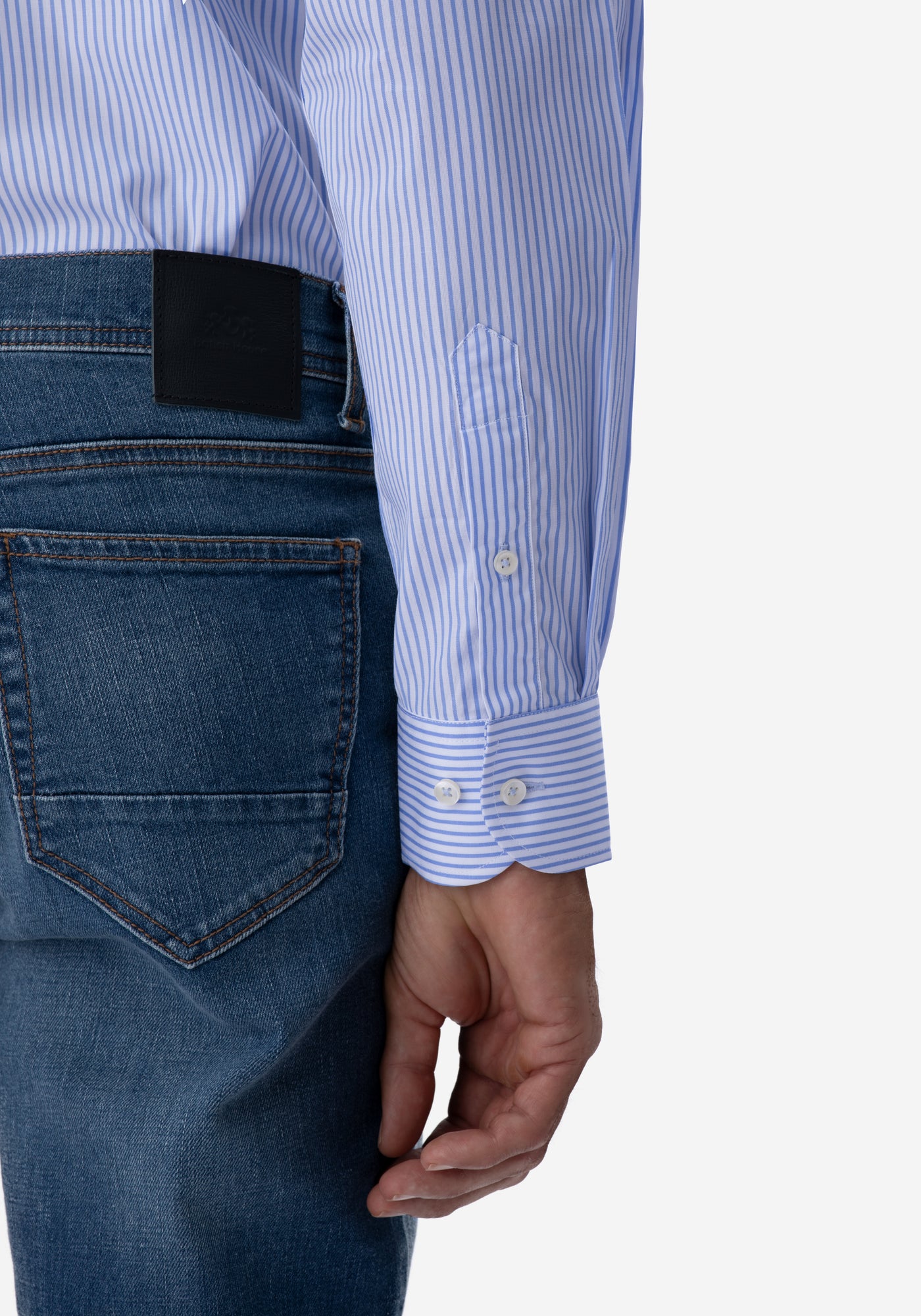 Cornflower Blue Stripe Poplin Shirt