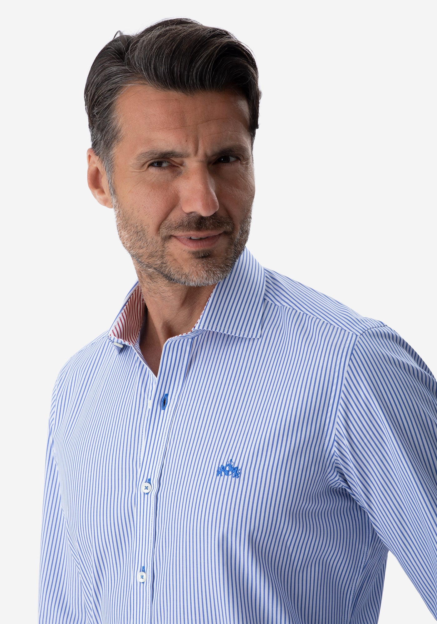 Deep Blue Stripe Poplin Shirt