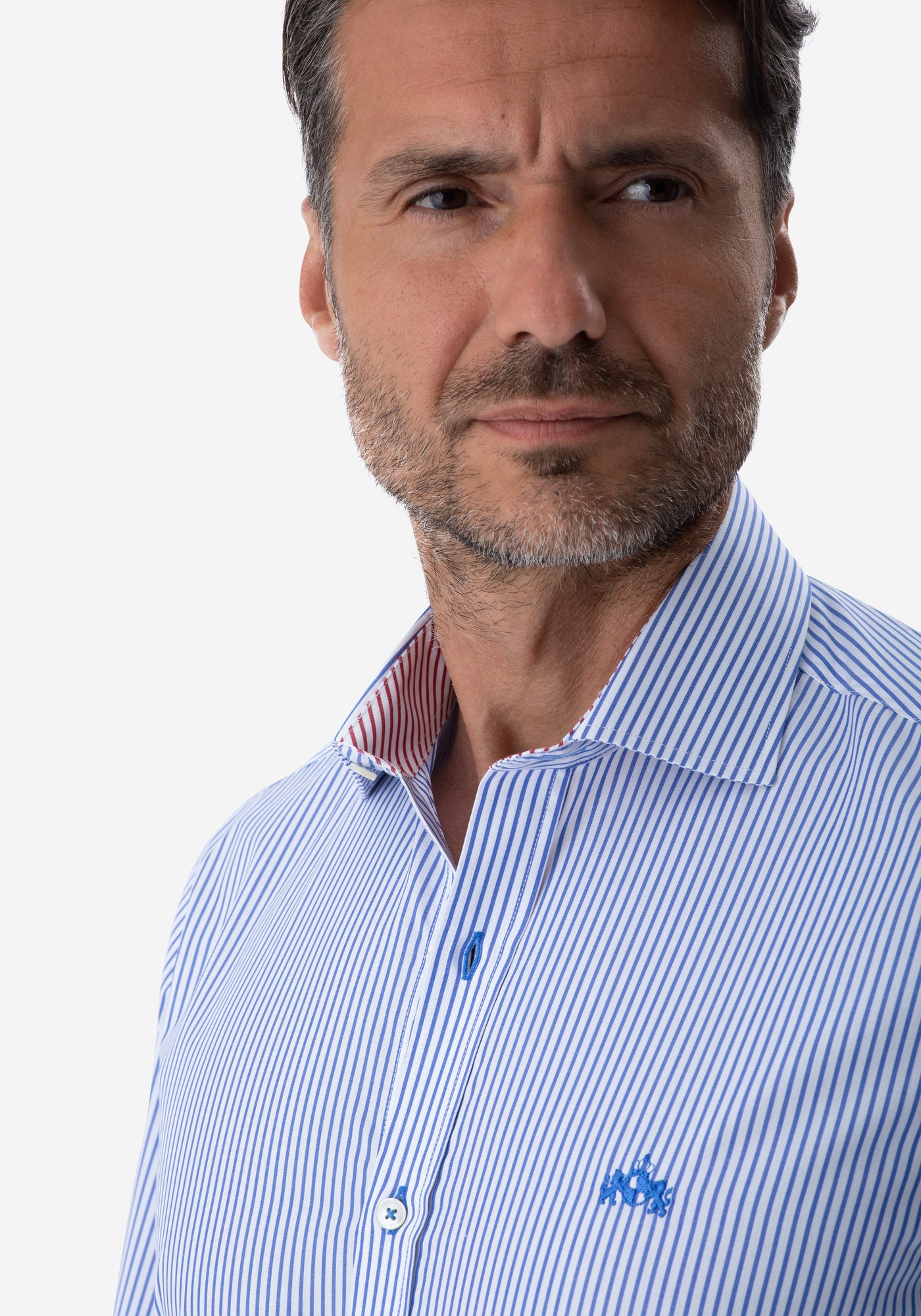 Deep Blue Stripe Poplin Shirt