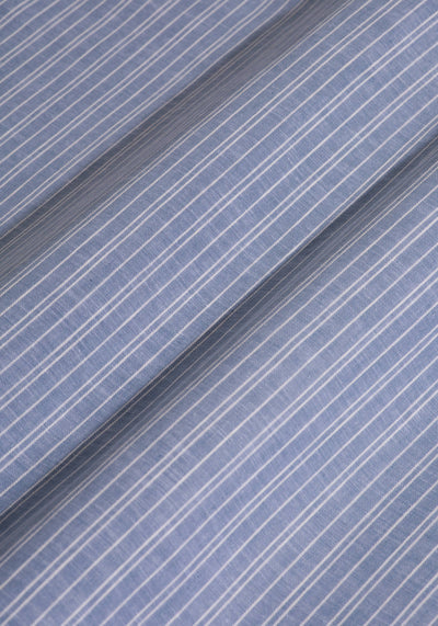 Light Pastel Blue Stripe Linen Overshirt