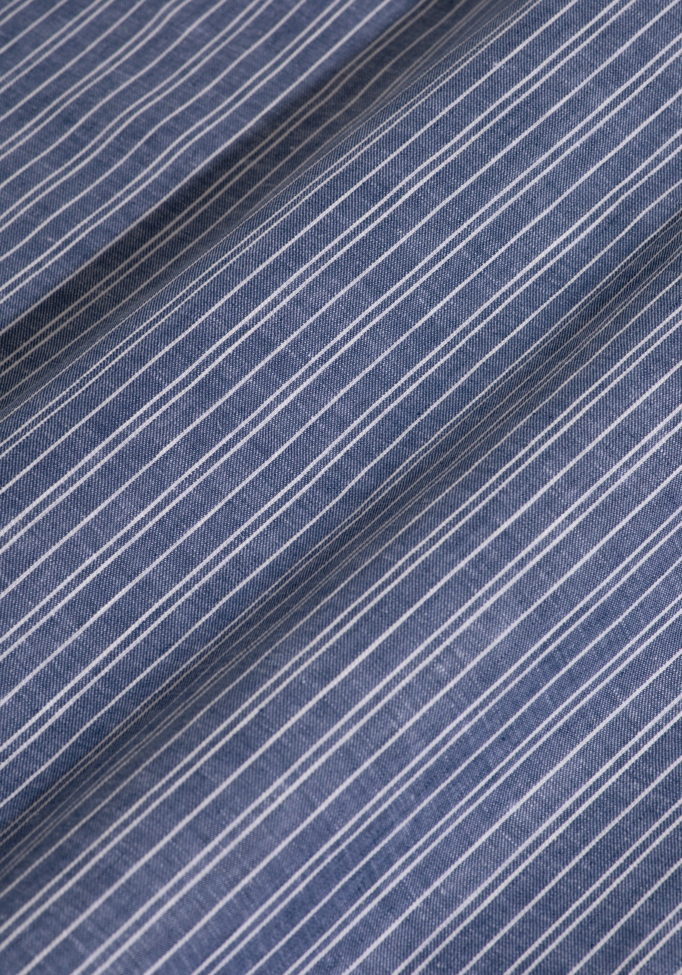 Midnight Blue Stripe Linen Overshirt