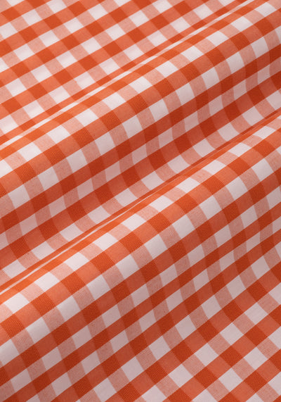 Sienna Orange Checked Basket Weave Shirt