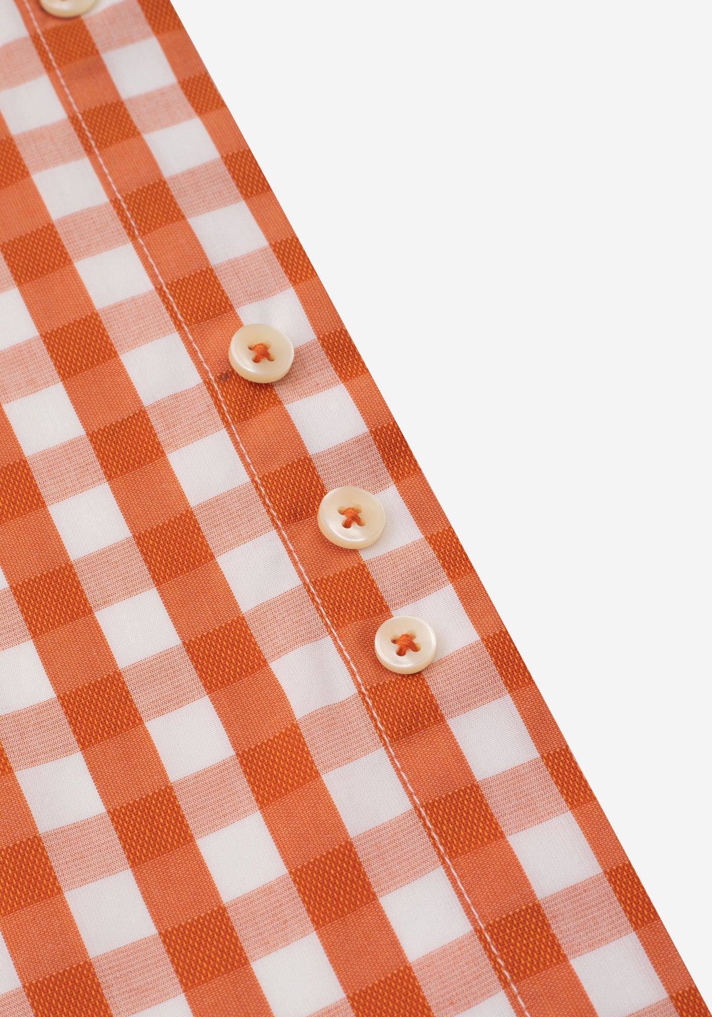 Sienna Orange Checked Basket Weave Shirt