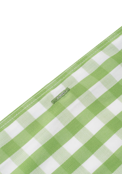 Light Lime Green Checked Basket Weave Shirt