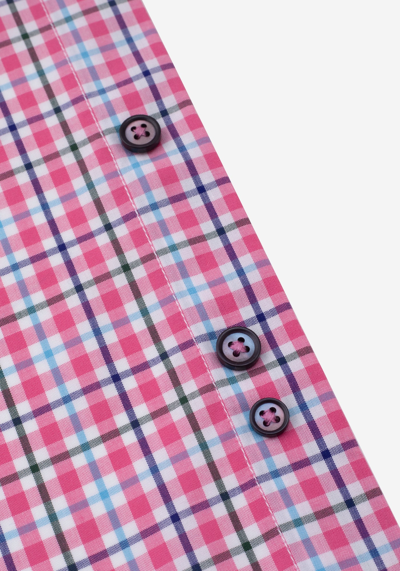 Light Pink Checked Poplin Shirt