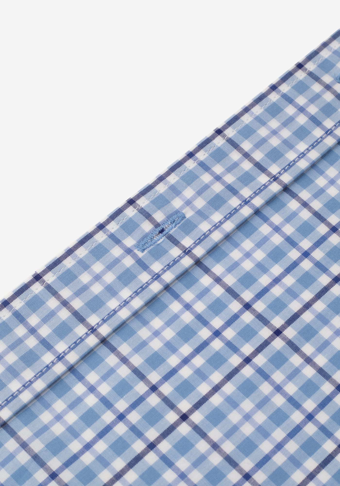 Sky Blue Checked Poplin Shirt