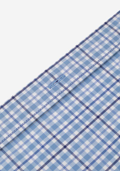 Sky Blue Checked Poplin Shirt