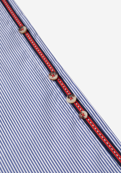 Navy Stripe Poplin Shirt