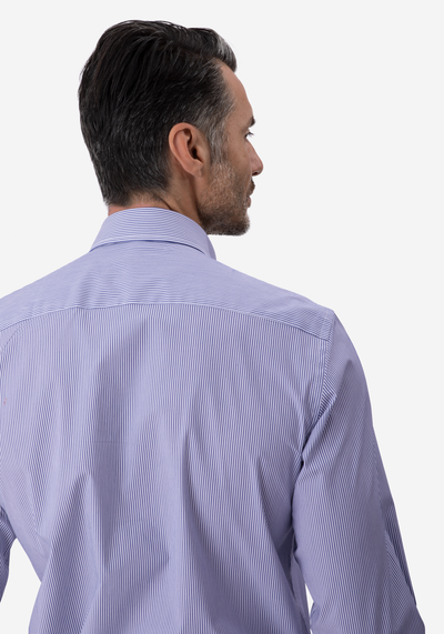 Navy Stripe Poplin Shirt