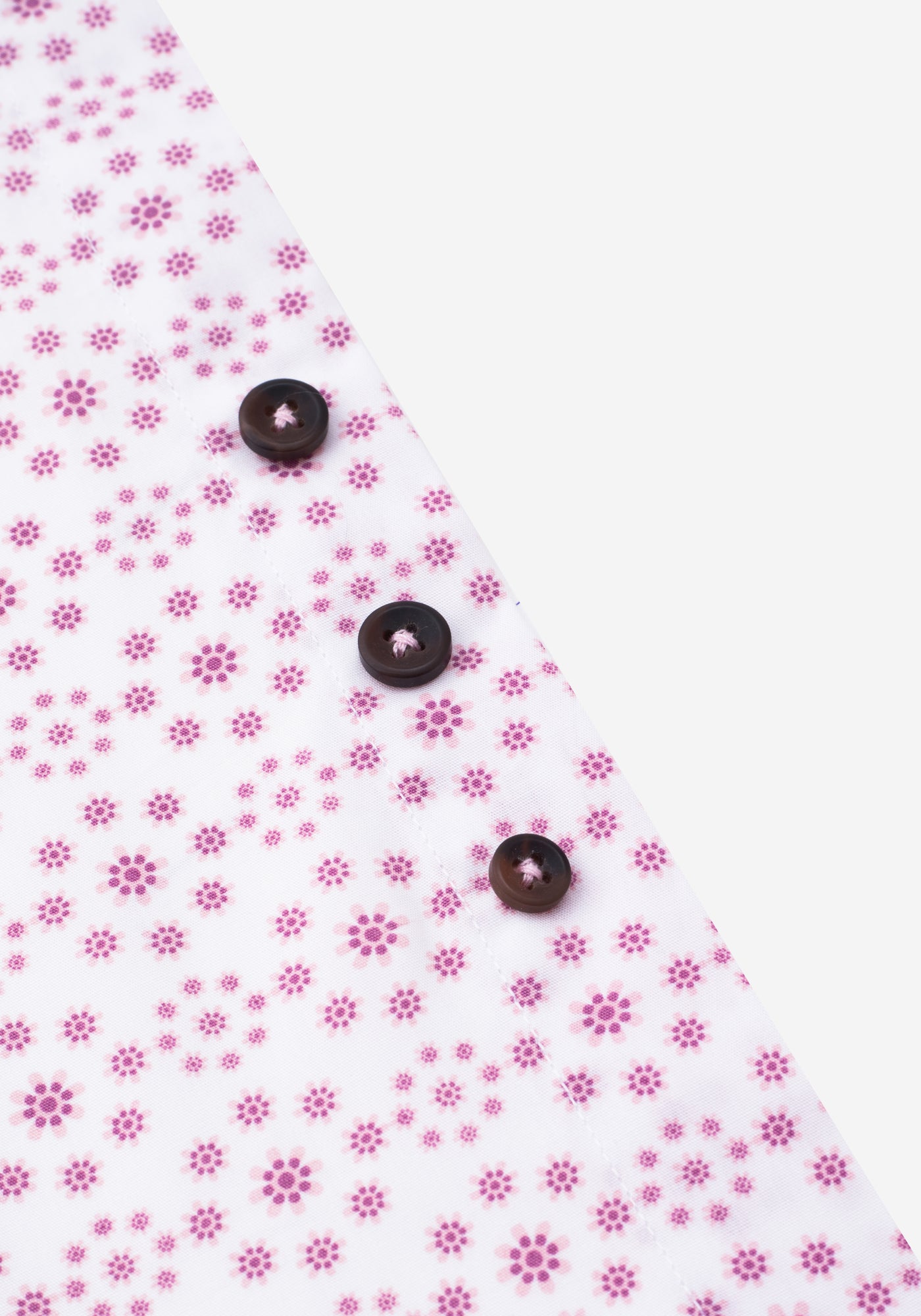 Pink White Printed Slub Shirt