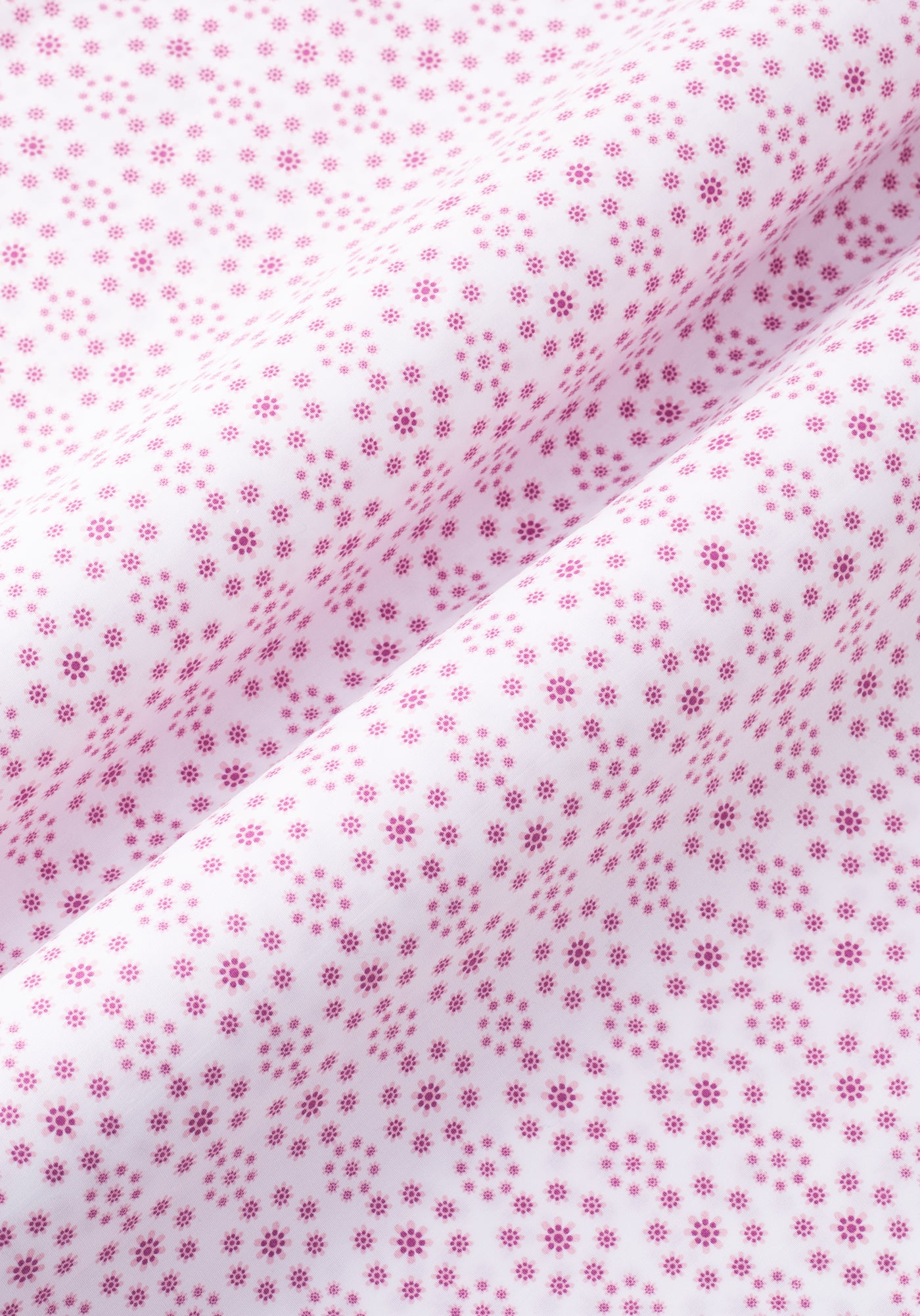 Pink White Printed Slub Shirt