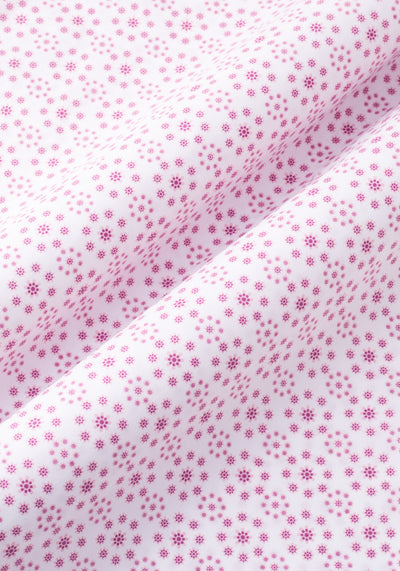 Pink White Printed Slub Shirt