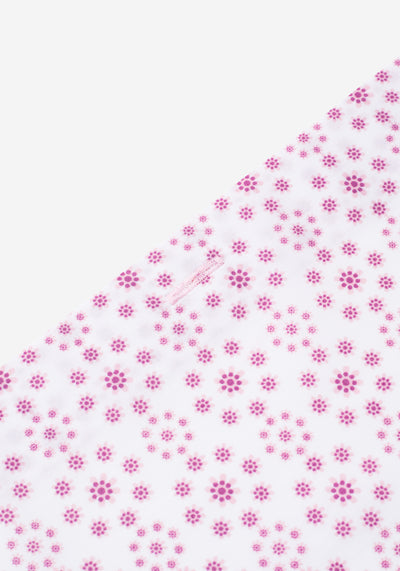 Pink White Printed Slub Shirt