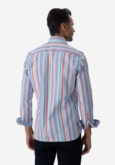Electric Blue Stripe Oxford Shirt
