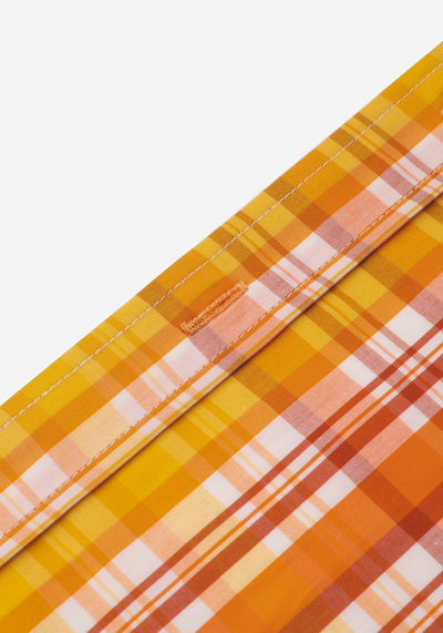 Orange Stripe Poplin Shirt - Short Sleeve