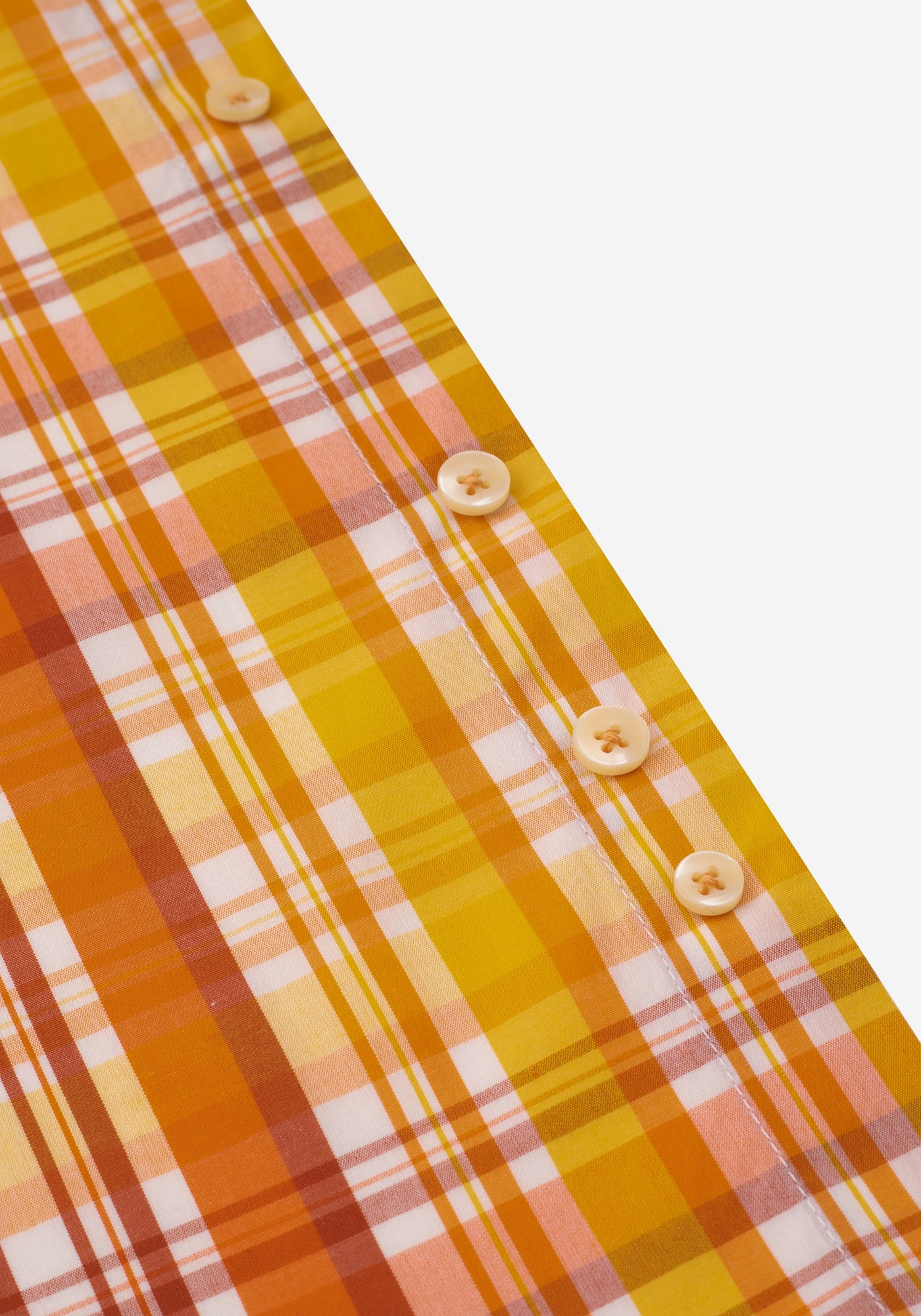 Orange Stripe Poplin Shirt - Short Sleeve