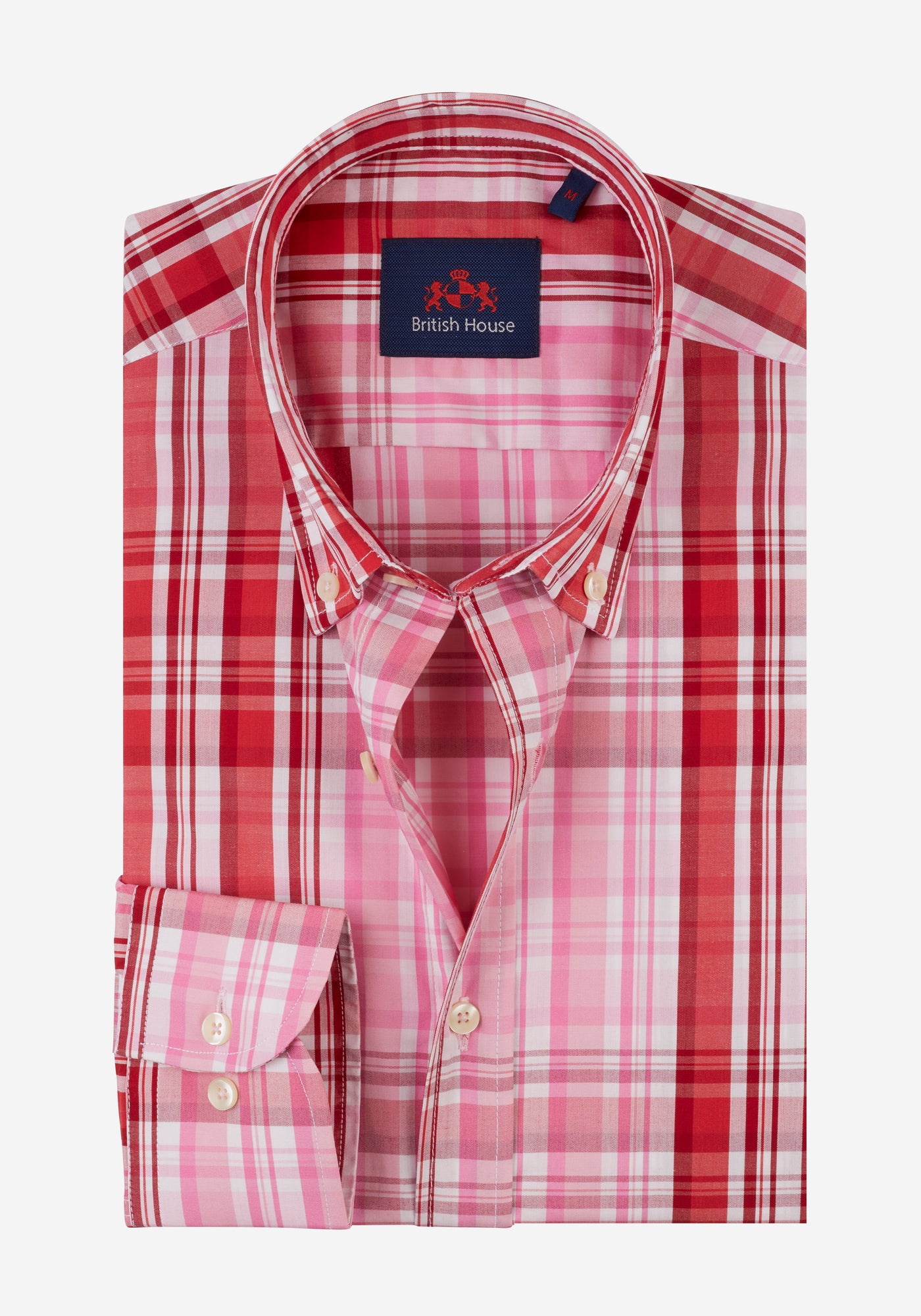 Red Pink Stripe Poplin Shirt
