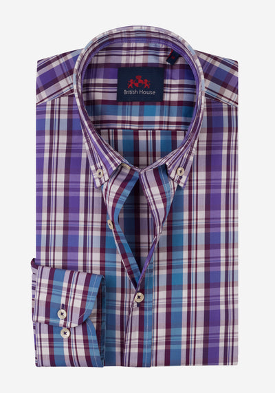 Purple Blue Stripe Shirt