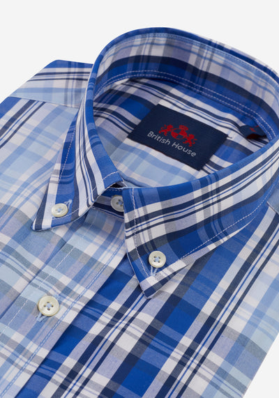 Blue Stripe Poplin Shirt