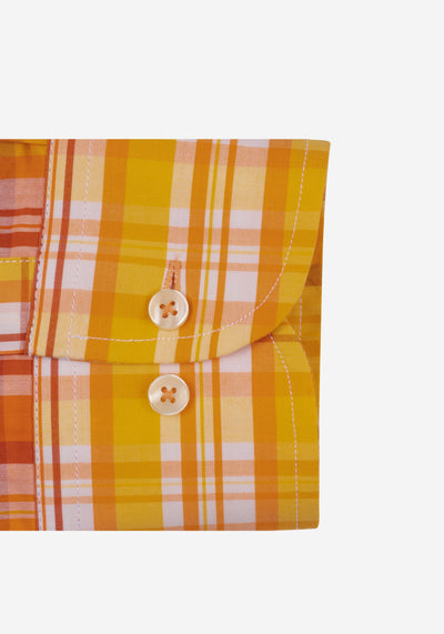 Orange Stripe Poplin Shirt