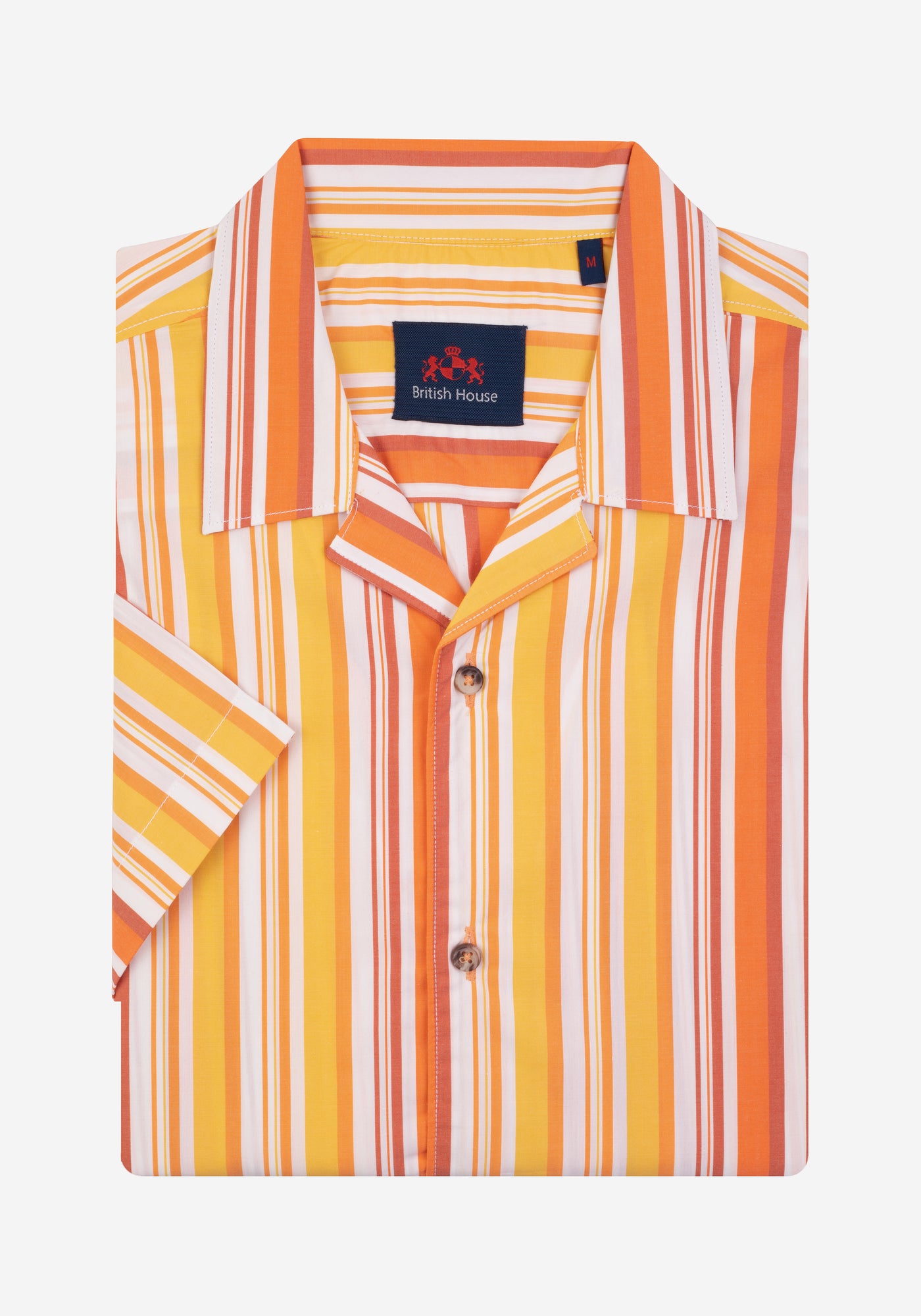 Orange Stripe Resort Shirt - Short Sleeve