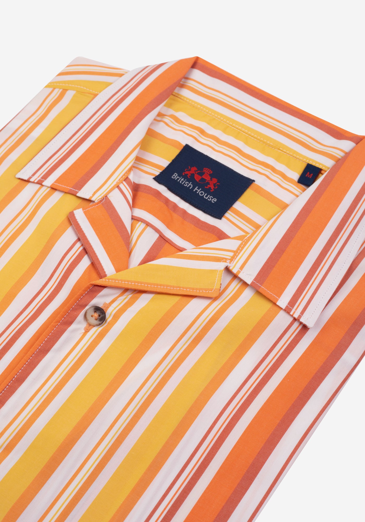 Orange Stripe Resort Shirt - Short Sleeve
