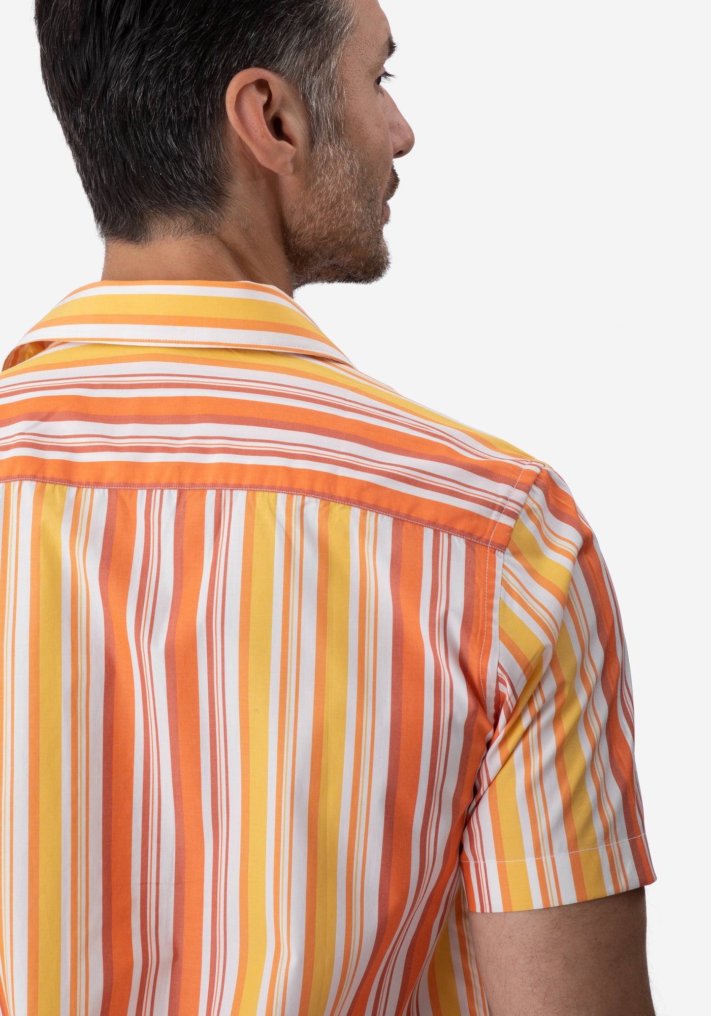 Orange Stripe Resort Shirt - Short Sleeve