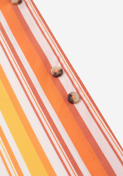 Orange Stripe Resort Shirt - Short Sleeve