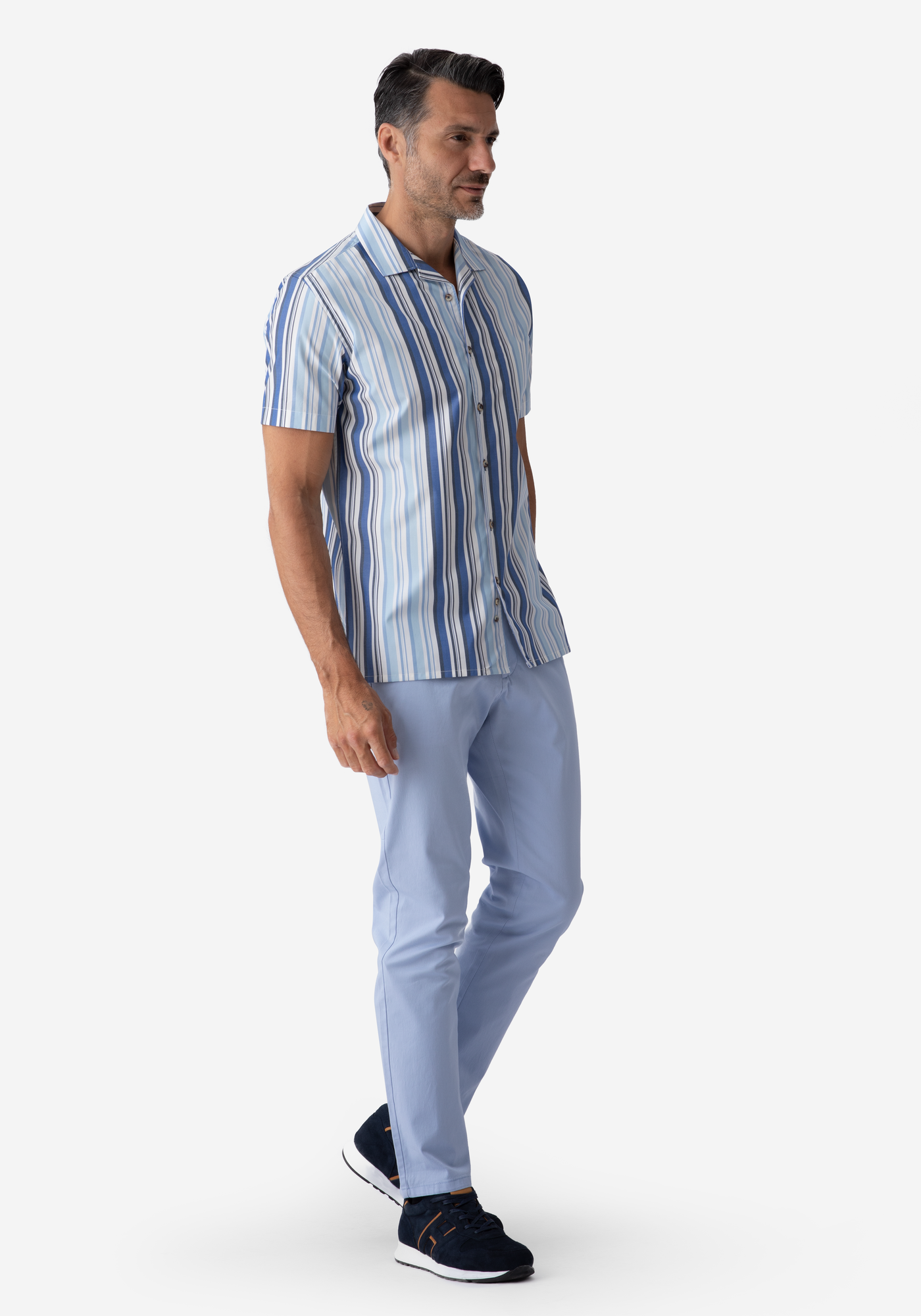 Blue Stripe Resort Shirt - Short Sleeve