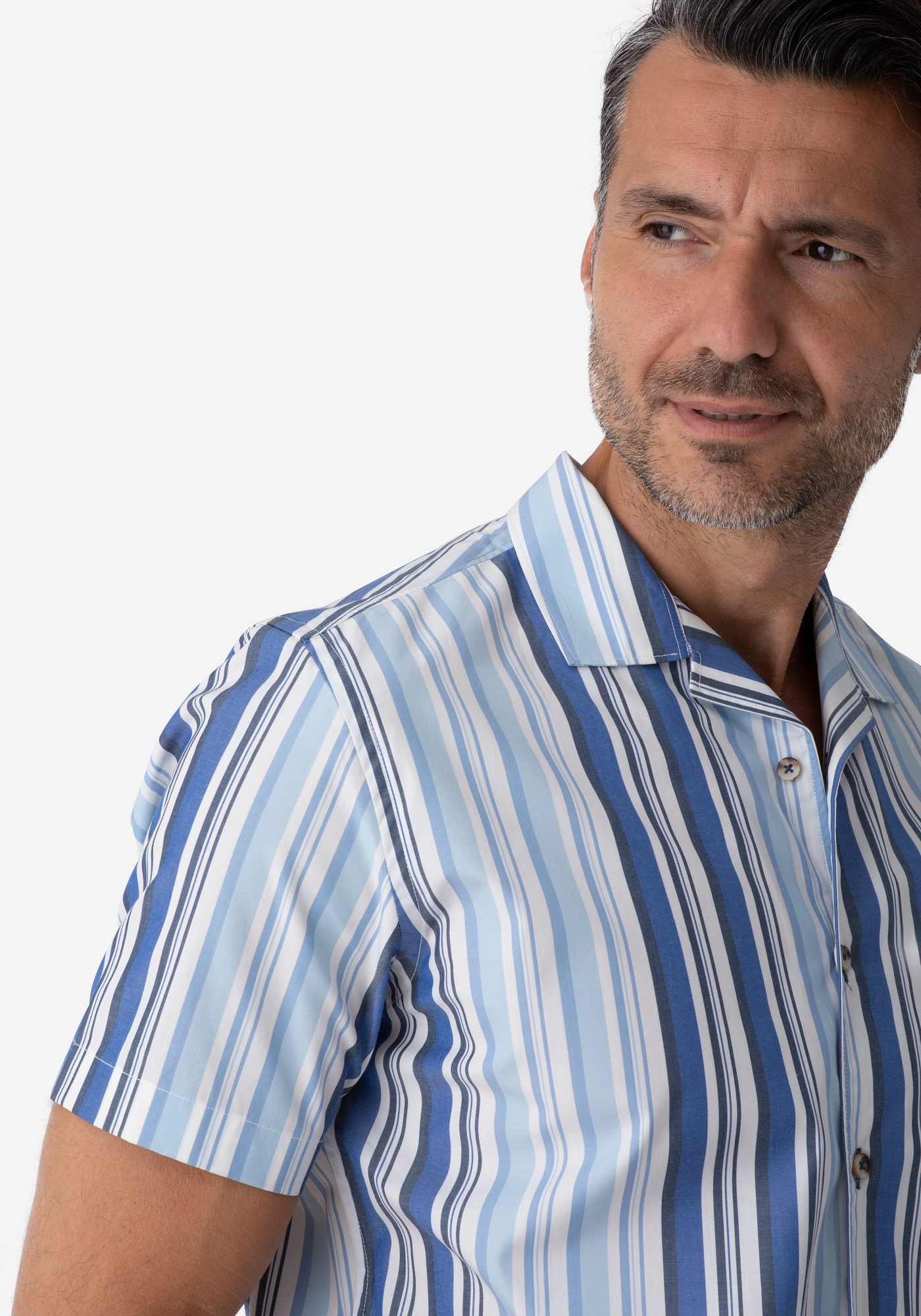 Blue Stripe Resort Shirt - Short Sleeve