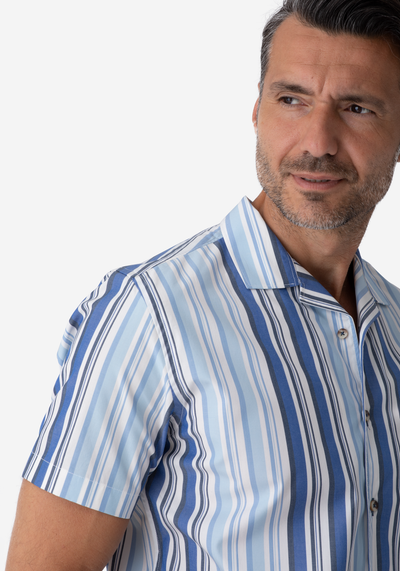 Blue Stripe Resort Shirt - Short Sleeve